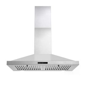 Range Hood 30 inch (size: Vent Hoods 30 inch Stainless Steel, 450 CFM Ductless/Ducted Convertible Kitchen Hood with LED Light Baffle Filters)