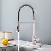 Kitchen Faucet with Pull Down Sprayer Industrial 1 Handle 1 Hole Or 3 Hole Faucet for Farmhouse Camper Laundry Utility Rv Wet Bar Sinks