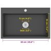 Handmade Kitchen Sink Black Stainless Steel