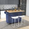 Rolling Mobile Kitchen Island with Drop Leaf