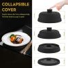 Collapsible Microwave Splatter Cover, Glass Silicone Foldable Microwave Lid for Food, 10.8 Inch Grease Splatter Guard for Pots, Pans & Bowls