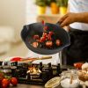 pot3Pcs Pre-Seasoned Cast Iron Skillet Set 6/8/10in Non-Stick Oven Safe Cookware Heat-Resistant Frying Pan