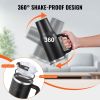 VEVOR 40 oz Insulated Water Bottle, Stainless Steel Sports Coffee Cup with Lid, Handheld Travel Coffee Mug Double Walled