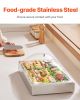 Countertop Food Serving Display Container, 1 x 1 Pan Stainless Steel Food Serving Tray