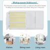 Sideboard with 4 Doors Large Storage Space Buffet Cabinet with Adjustable Shelves and Silver Handles for Kitchen,Dining Room,Living Room