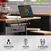 53 inch Large Kitchen Island with Drop Leaf,Power Outlet,Door Internal Storage Rack
