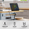 53 inch Large Kitchen Island with Drop Leaf,Power Outlet,Door Internal Storage Rack
