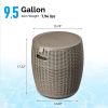 Rattan Cool Bar 4-in-1 Cocktail Table Side Table for Outdoor Patio