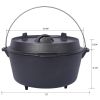 Outdoor Camping Deep Pot for Camping Cooking BBQ Baking