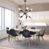 Sputnik Chandelier Modern Black Chandelier Mid Century Ceiling Lighting Fixtures 10 Lights E26 for Living Room, Kitchen Island, Bedroom, Dining Room