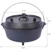 Outdoor Camping Deep Pot for Camping Cooking BBQ Baking