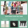 Outdoor Cooler Bar Table with Telescopic Tabletop for Beer and Wine