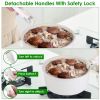 17Pcs Nonstick Cookware Set Induction Kitchen Pots And Pans Set With Detachable Handles Fast Even Heating Frying Pan Sauce Pan Oven Dishwasher Safe Fo