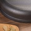 Uncoated Frying Pan with Dual Handles and Wooden Lid(AMZ Shipping)