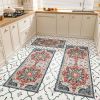 Kitchen Rug Sets 3 Piece with Runner Non Slip Kitchen Rugs and Mats Washable Kitchen Mats for Floor Thick Kitchen Floor Mat Carpet Runner Rugs for Hal