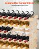 VEVOR 96 Bottle Stackable Modular Wine Rack, 8-Tier Wine Bottle Holder,Solid Wood Floor Freestanding Wine Storage Rack For Pinot Noir bottles