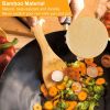 6Pcs Cooking Utensil Bamboo Wooden Spoons