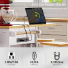 53 inch Large Kitchen Island with Drop Leaf,Power Outlet,Door Internal Storage Rack