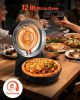 VEVOR Pizza Oven, 12 in Electric Pizza Maker, 1200W Electric Pizzas Cooker with Cordierite Stone, 5-Mode Temperature Control