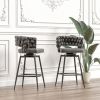 28" 360 Swivel Bar Stools Set of 2 Modern Swivel Bar Chairs, Barstools Counter Height with High Backrest, Easy 3-5 Minute Assembly for Bar, Kitchen
