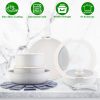 17Pcs Nonstick Cookware Set Induction Kitchen Pots And Pans Set With Detachable Handles Fast Even Heating Frying Pan Sauce Pan Oven Dishwasher Safe Fo