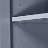 Tall and Wide Storage Cabinet with Doors for Bathroom/Office, Three Drawers